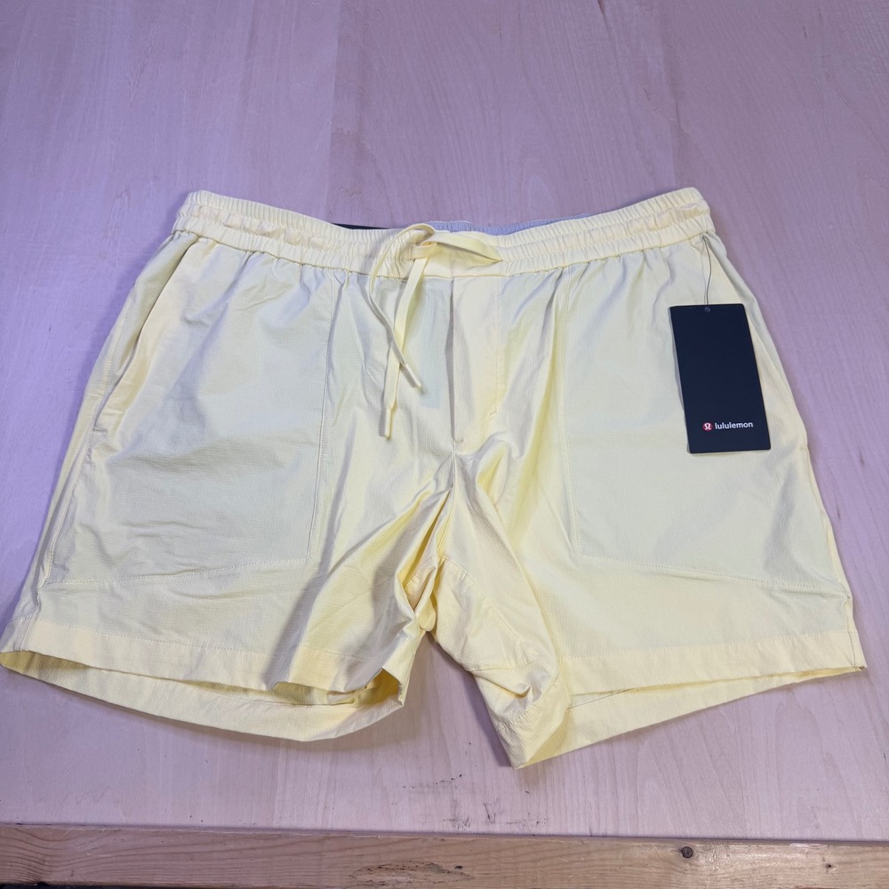 Lululemon Bowline Short 5" XXL‎ Yellow Casual Athletic Comfort Drawstring